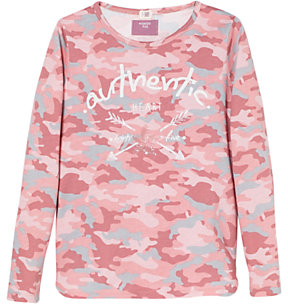 Camo Mango Kids Girls' Sequin Print Long Sleeve T-Shirt, Pink