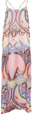 River Island Light pink tribal print maxi dress