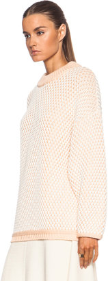 Chloé Structured Cotton Knit Oversized Cotton-Blend Sweater