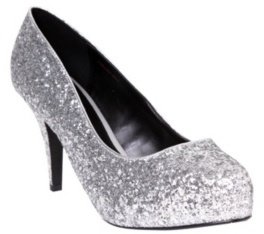 Royal Silver Glitter Heel (Wide Width)