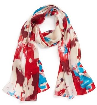 Vince Camuto 'Ink Flowers' Silk Scarf