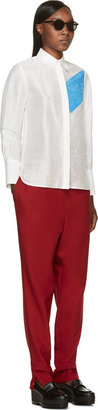 CNC Costume National Red Wool Trousers