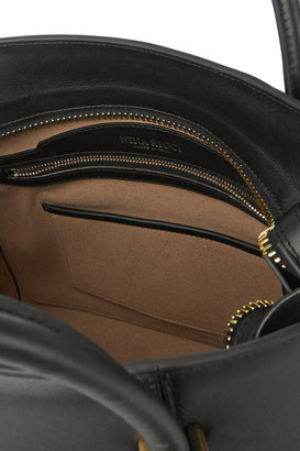 Nina Ricci Marche medium leather, suede and python shoulder bag