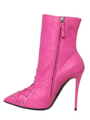 Giuseppe Zanotti 115mm Twisted Laces Leather Boots