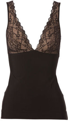 Nearly Nude 'Firming' Cami with Lace RH25UOO2 in Beige and Black