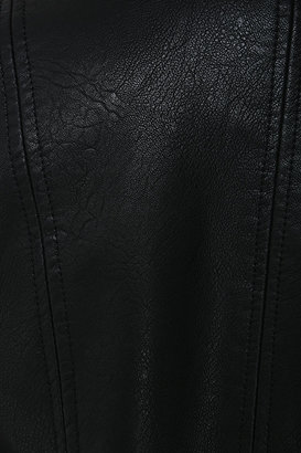 Glamorous Dropping a Line Black Vegan Leather Jacket