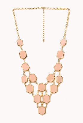 Forever 21 Lacquered Beehive Bib Necklace