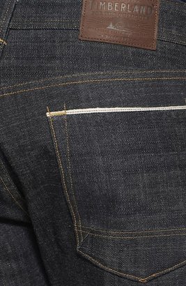 Timberland 'Thomas Lake' Slim Fit Selvedge Denim Jeans (Rigid Blue)