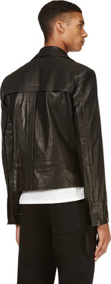 Ann Demeulemeester Black Washed Leather Biker Jacket