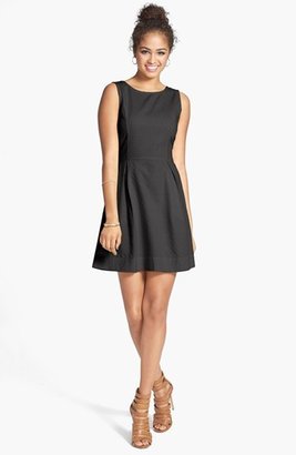 Frenchi Textured Cotton Fit & Flare Dress (Juniors)