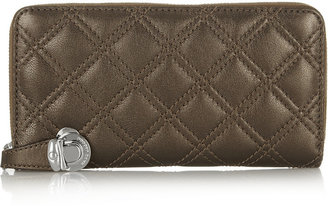 Marc Jacobs The Deluxe metallic quilted leather wallet