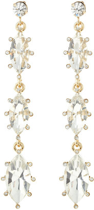 Fragments for Neiman Marcus Linear Marquise Drop Earrings, Clear