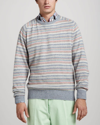 Peter Millar Striped Raglan Sweater