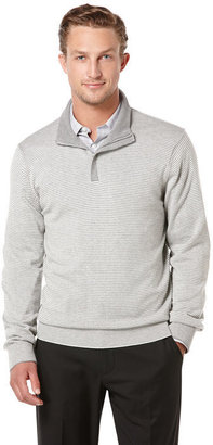 Perry Ellis Stripe Quarter Zip Sweater