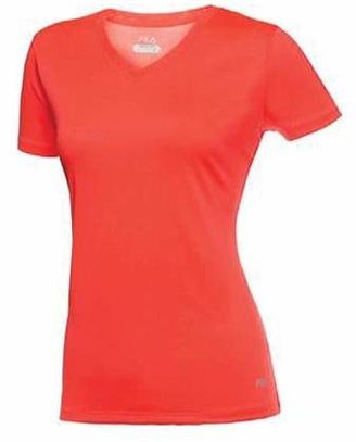 Fila Women's Fitness Short Sleeve Top - Fiery Coral Short Sleeve Shirts