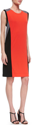 DKNY Shift Colorblock Crewneck Dress