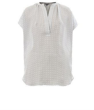 Vince Clover-print silk blouse