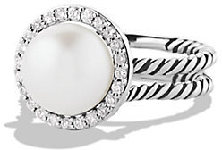 David Yurman Cable Pearl Ring with Diamonds