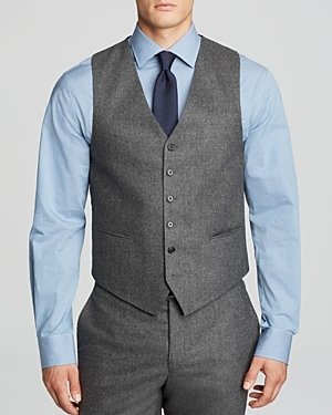 John Varvatos Luxe Solid Flannel Vest - Slim Fit - Bloomingdale's Exclusive