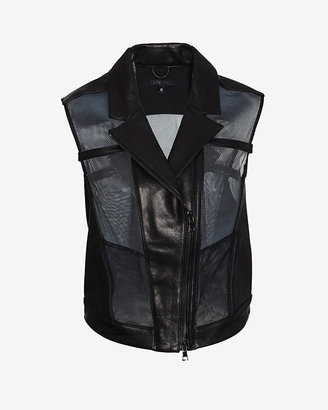 Ohne Titel Leather Mesh Combo Vest: Black