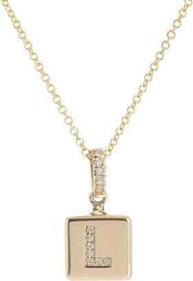 Jennifer Meyer Diamond & Gold Love Cube Pendant Necklace-Colorless