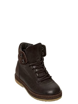 Dolce & Gabbana Vintage Effect Leather Ankle Boots