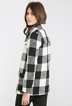 Forever 21 FOREVER 21+ Check Plaid Toggle Coat