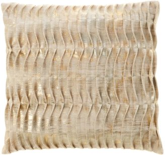House of Fraser Mumo Leblon wave-stitch, foiled pillow in pewter/gold