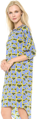 Derek Lam 10 Crosby 3/4 Sleeve Dome Print Dress