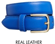 American Apparel Royal Blue Belt with Gold Buckle - Blue