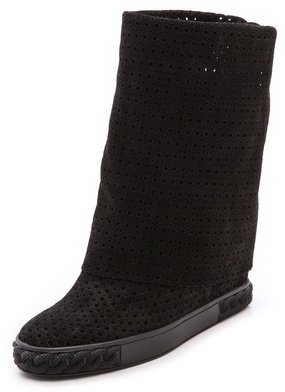 Casadei Perforated Suede Boots