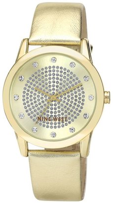 Nine West Watch, Women's Gold-Tone Strap 39mm NW-1488CHGD