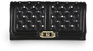 Rebecca Minkoff Quilted Love Clutch with Pearlescent Studs