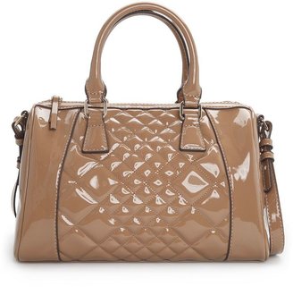MANGO Quilted patent bowling bag