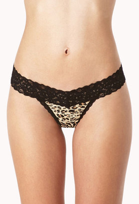Forever 21 Wild Leopard Lace Thong