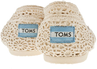 Toms Womens Stone Classic Crochet Flats