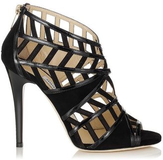 Jimmy Choo Vector Jasper Suede and Patent Sandals