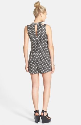 One Clothing Cutout Detail High Neck Romper (Juniors)