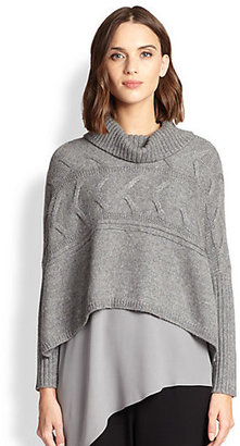 Eileen Fisher Alpaca & Silk Poncho Sweater