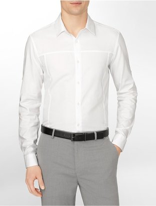 Calvin Klein Slim Fit Roll-Up Cotton Dobby Shirt