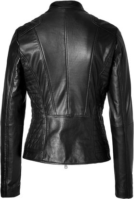 HUGO Lowise Leather Biker Jacket