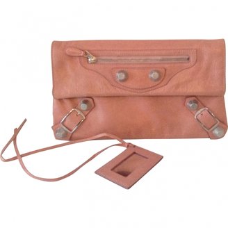 Balenciaga 100% Authentic Agneau Lambskin Envelope Clutch Bag Blush Giant 12 Rose Gold Pink
