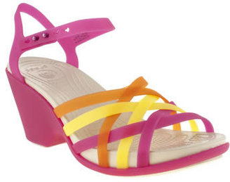 Crocs womens pink huarache sandal wedge sandals