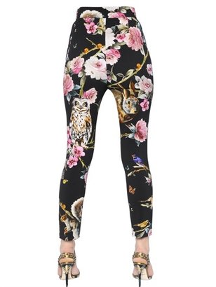 Dolce & Gabbana Printed Viscose Crepe Trousers