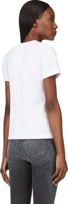 Comme des Garcons Play White & Black Logo Appliqué T-Shirt