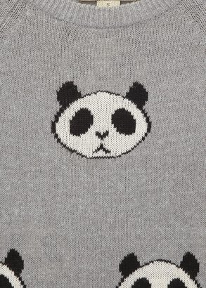 Wildfox Couture Grey panda intarsia jumper