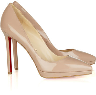 Christian Louboutin Pigalle Plato 120 patent-leather pumps