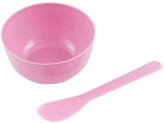uxcell Cosmetic Face Skin Care Pink Plastic Mask Bowl Stick Kit