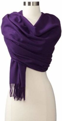 Amicale Women's Solid 100% Cashmere Wrap