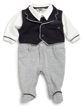 Armani Junior Infant's Two-Piece Vest & Footie Set